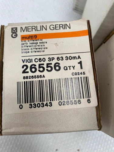 1pc x Merlin Gerin Schneider multi 9 vigi c60 26556 c60 3p 63 30mA