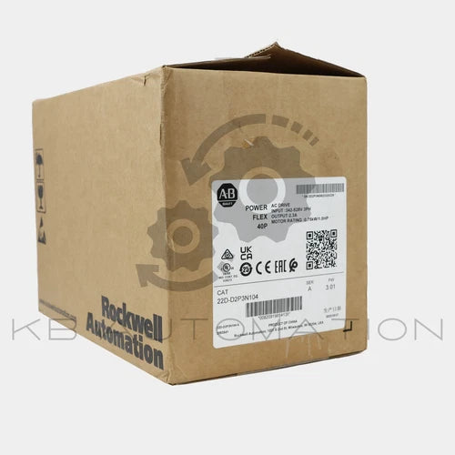 22D-D2P3N104 Allen-Bradley PowerFlex 40P AC Drive, 380-480V, 2.3A at 0.75kW/1HP