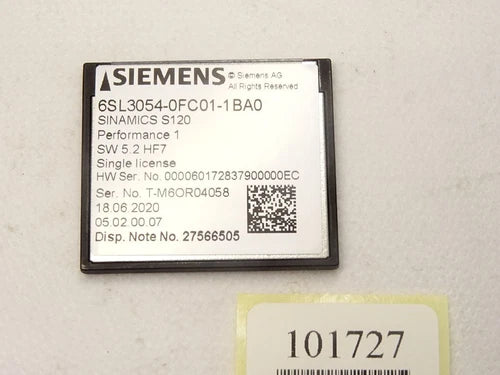 Siemens Sinamics S120 CompactFlash Card 6SL3054-0FC01-1BA0