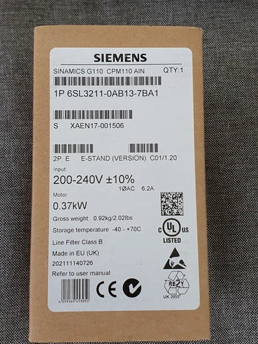 Siemens 6SL3211-0AB13-7BA1 E-Stand C01/1.20 NEW