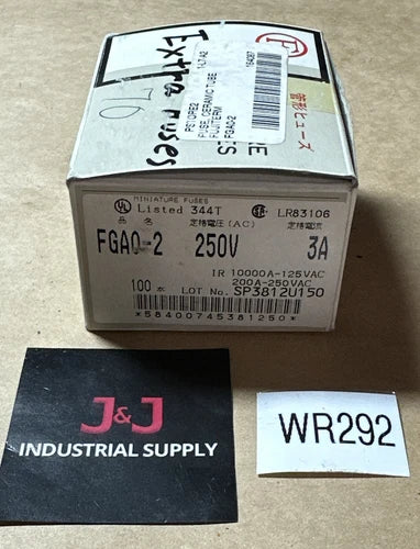 (65) NEW- Fuji Terminal Surplus Fuses FGA0-2 250V 3A Fujiterm Ceramic Fuses ????