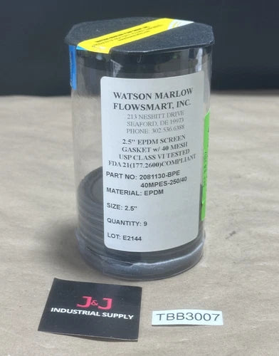 (7) NEW- Watson Marlow Flowsmart 2.5¡± EPDM Gasket W/ 40 Screen 2081130-BPE ????