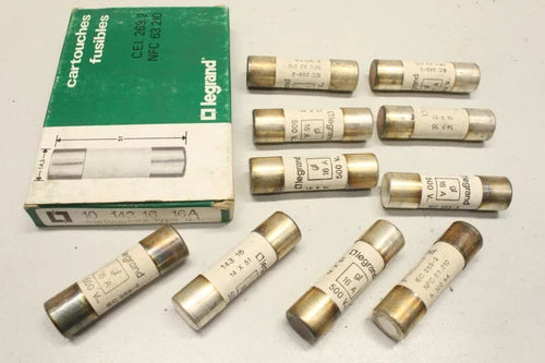 10x 罗格朗 10 143 16 14x51 16A 500V Zylindersicherung sicherung 1014316 OVP