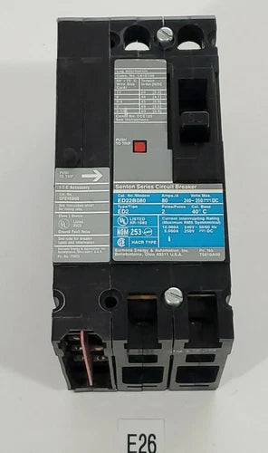 *PREOWNED* Siemens ED22BQ80 80A Circuit Breaker + GF01ED60 Fault + Warranty!