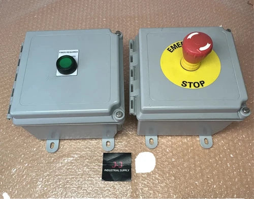 (2) NEW- HOFFMAN START/STOP Button Enclosures W/ Allen Bradley Start/Stop Switch