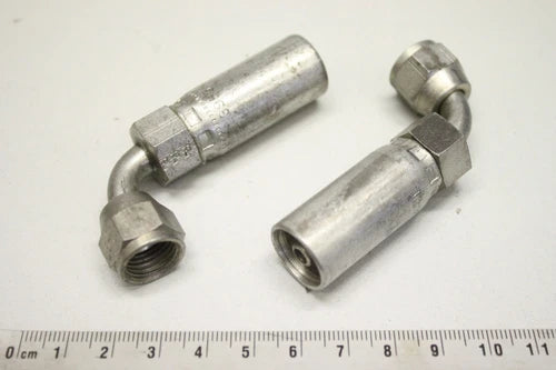 2x PARKER 13955-5-4 Hydraulische Kupplung Schlauchanschluss 90¡ã 1395554