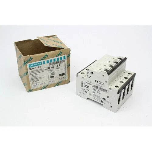Siemens 5SY44166 5SY4 416-6 4-Pole Circuit Breaker B 16 4P (B541)