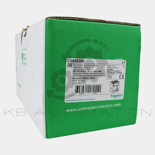 Schneider LV426269 Circuit Breaker ComPact NSXm B (25kA at 415V AC), 4P 3d, 160A