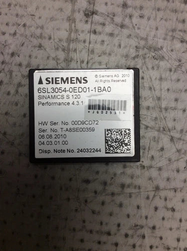 6SL30540ED011BA0 - SIEMENS - 6SL3054-0ED01-1BA0 Comp. flash card REFURBISHED