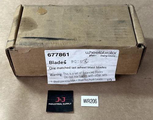 (8) NEW IN BOX- Wheelabrator Plus+ 677861 Blades Matched Set Wheel Blast Blades