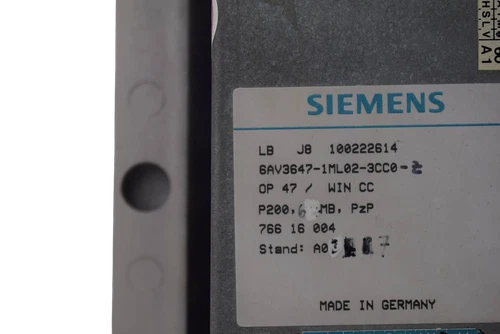 Siemens Simatic OP47 6AV3647-1ML02-3CC0-Z ( 6AV3 637-1ML02-3CC0-Z ) E7