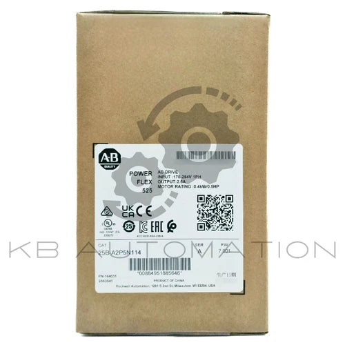 25B-A2P5N114 Inversor PowerFlex 525 CA, 200-240 VCA inicial, 2,5 A/0,4 kW de potência