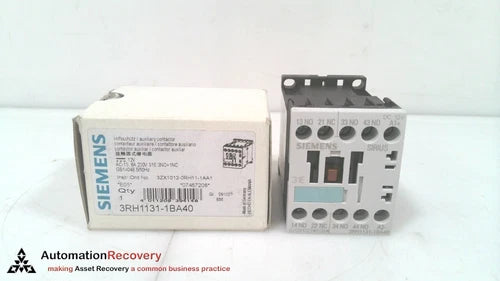 SIEMENS 3RH1131-1BA40 CONTACTOR RELAY, NEW #327316