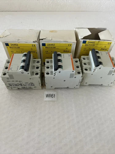 (3) Merlin Gerin SQUARE D CIRCUIT BREAKERS 24462 Multi 9 C60 4A + Warranty