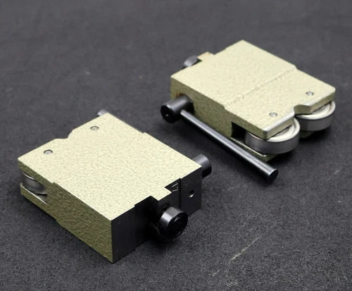 2 x roller blocks for concentricity testers roller height 106 mm for groove width 12 mm