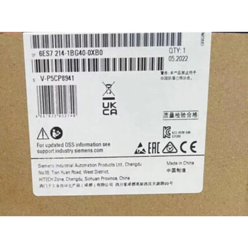 New Siemens 6ES7214-1BG40-0XB0 SIMATIC S7-1200 CPU 1214C 6ES7 214-1BG40-0XB0