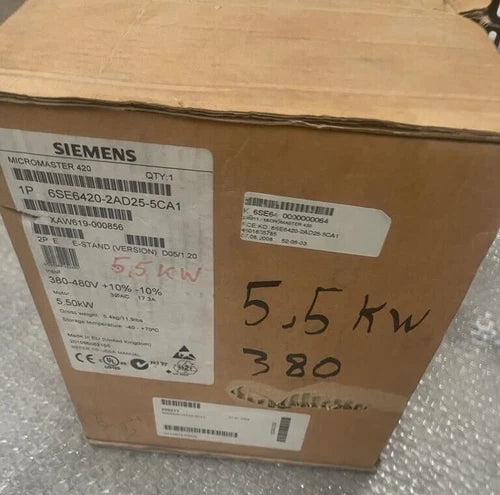 SIEMENS MICROMASTER 420 6SE6420-2AD25-5CA1 5.50kW 380-480VDC