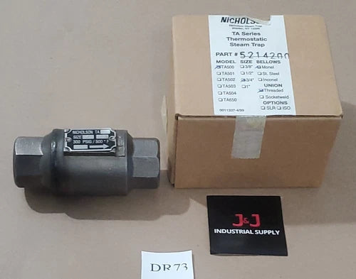 *BRAND NEW* Nicholson TA500 Steam Trap Monel 3/4" Threaded 5214200 + Warranty!