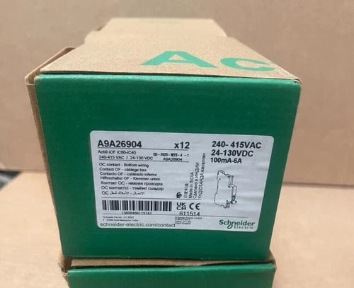 12XPCs Schneider Ekectric Acti9 - A9A26904 - OC Contact Bottom wiring