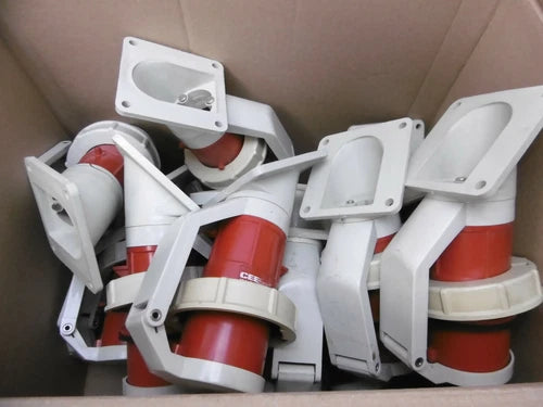 15 St¨¹ck CEEform Anbau Ger?testecker 5 polig | 16A-6h | 380V~ | Flansch 85x85mm