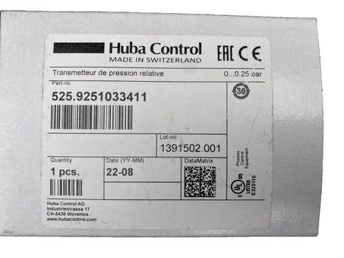 1pc x HUBA CONTROL 525.9251033411 TRANSMETTEUR DE PRESSION RELATIVE