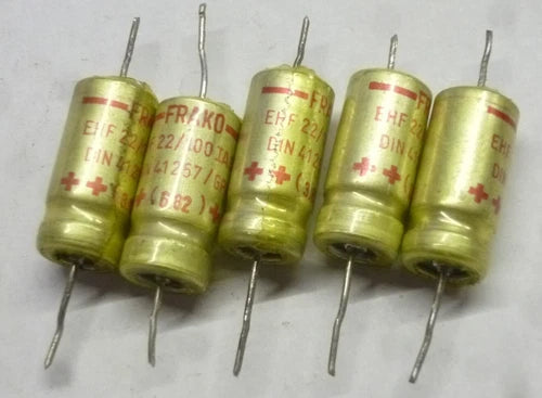 5 St¨¹ck Kondensator Elko Frako  22 ?F  100 Volt   IA39 DIN 41257/GPF  / LF RA400