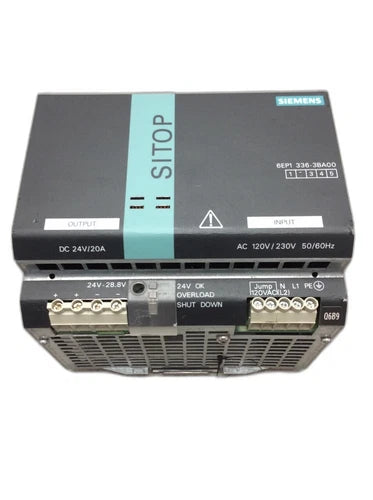 6EP13363BA00 - SIEMENS - 6EP1336-3BA00 Alim.  24VDC 20A REFURBISHED