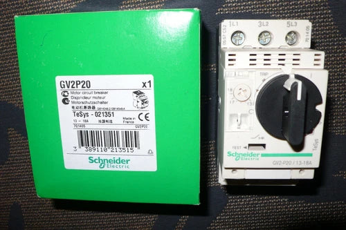 DISJONCTEUR MOTEUR TRIPHASE MONO 13¨¤18A RELAIS THERMIQUE SCHNEIDER ELECTR GV2P20