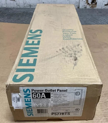 NEW Siemens P577RTS Power Outlet Panel 60A RV Site Supply Service Outlet