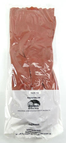 25 Paar Unitech Industrie Gummihandschuhe | Gr??e 10 | Farbe rot-braun