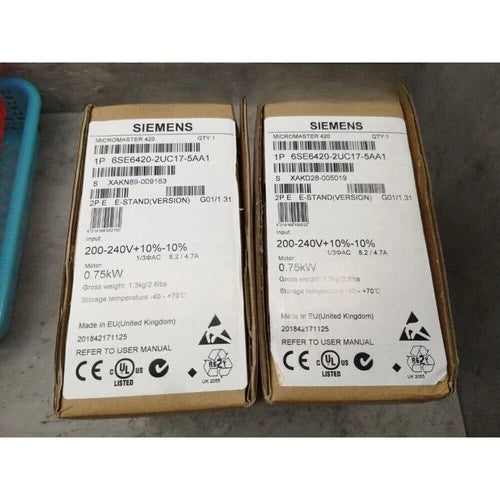 New Siemens 6SE6420-2UC17-5AA1 6SE64202UC175AA1 MICROMASTER420 without filter