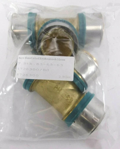 2 St¨¹ck HERZ Kunststoffrohranschl¨¹sse T-St¨¹ck 63-63-63