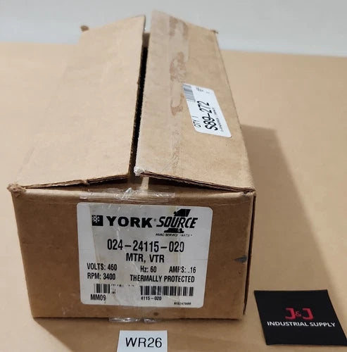 *BRAND NEW* York 024-24115-020 Ventor Motor 1/20 Hp 460V 3400Rpm .16A + Warranty