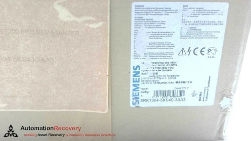 SIEMENS 3RK1304-5KS40-3AA3, SIMATIC ET200PRO REVERSING MOTOR STARTER, NE #289548