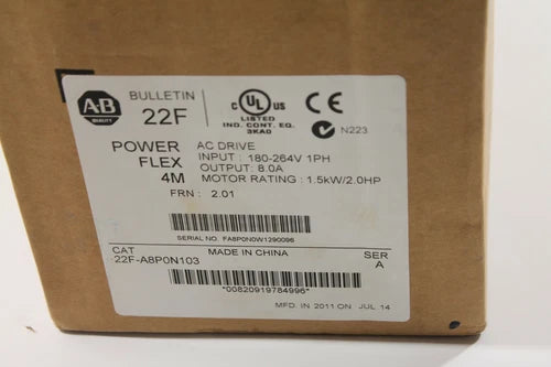 Allen-bradley 22F-A8P0N103 Drive 8.0A