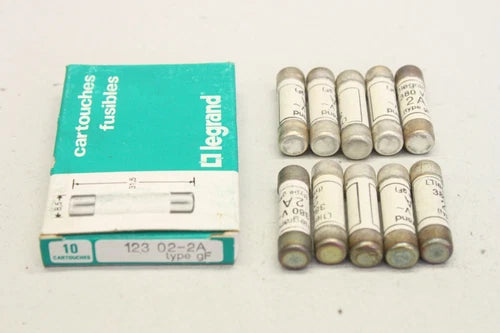 10x 罗格朗 12302 2A 380V 8,5x31,5 Zylindersicherung sicherung 123022A OVP