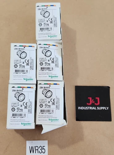 *BRAND NEW* LOT OF 5 Schneider Electric ZB4 BH043 Red Push Buttons + Warranty!