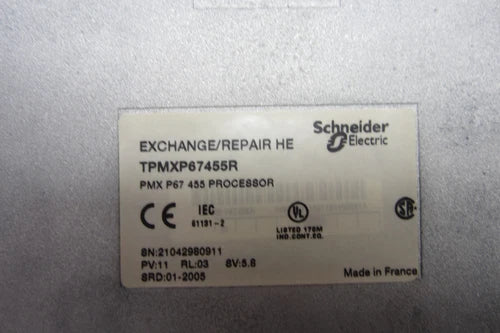 USED SCHNEIDER ELECTRIC TPMXP67455R PROCESOR EXCHANGE/REPAIR HE