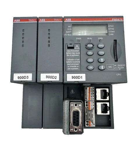 ABB PM5670 1SAP151000R0278 CPU 160MB ETHERNET + TB5620-2ETH + TA524 + AP531