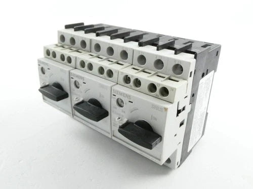 3x SIEMENS 3RV1021-0FA10 CIRCUIT BREAKER - set of 3 *