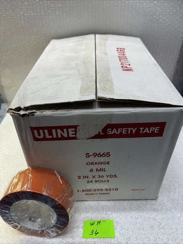 ** New Uline Orange Industrial Safety Tape S-9665 2¡±X 36 yds (Qty Of 24)#
