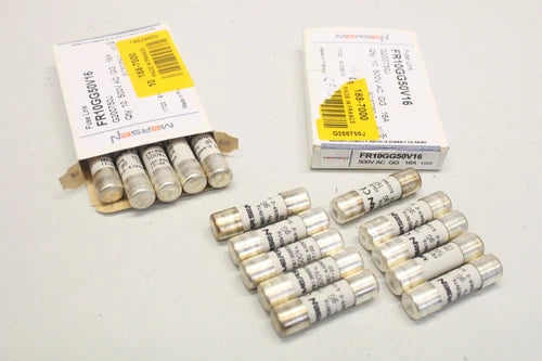 20x MERSEN FR10GG50V16 500V 16A GG Sicherungseinsatz 1887000 OVP
