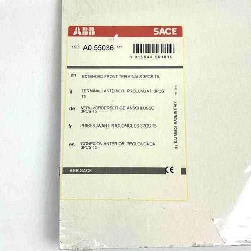 ABB SACE 1SD A055036 R1 Verl?ngerung Vorderseitige Anschl¨¹sse 3St¨¹ck T5, unused