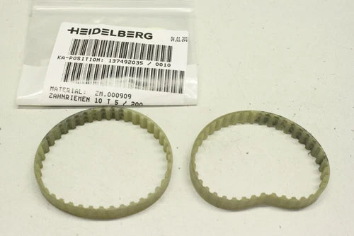 2x HEIDELBERG 10 T5 /200 Zahnriemen  Belt 10T5/200 OVP