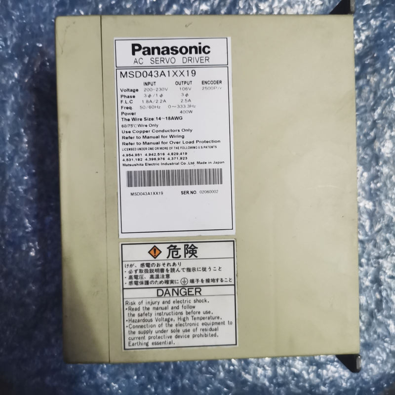 1 PC Used For Panasonic  MSD043A1XX19