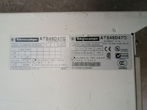 1 PC used For Schneider Electric ATS48D47Q  A08